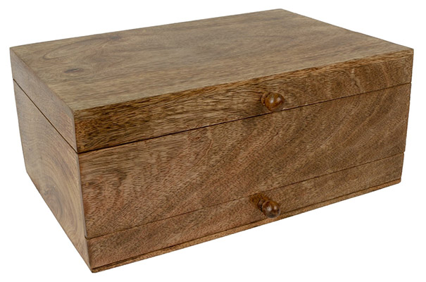 Mango Wood Large Plain Vanity Box